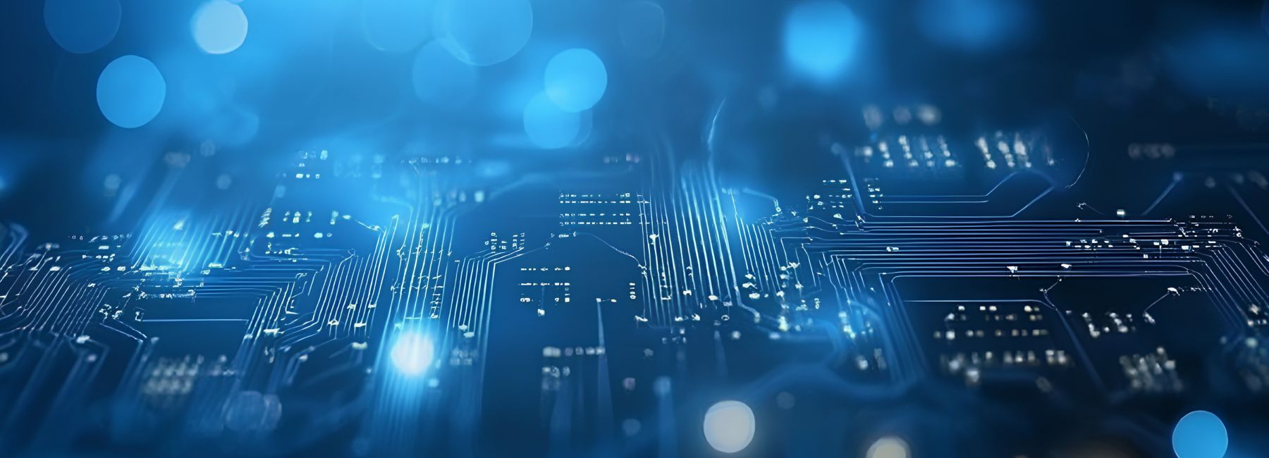 blue high-circuit board background | DXC Technology